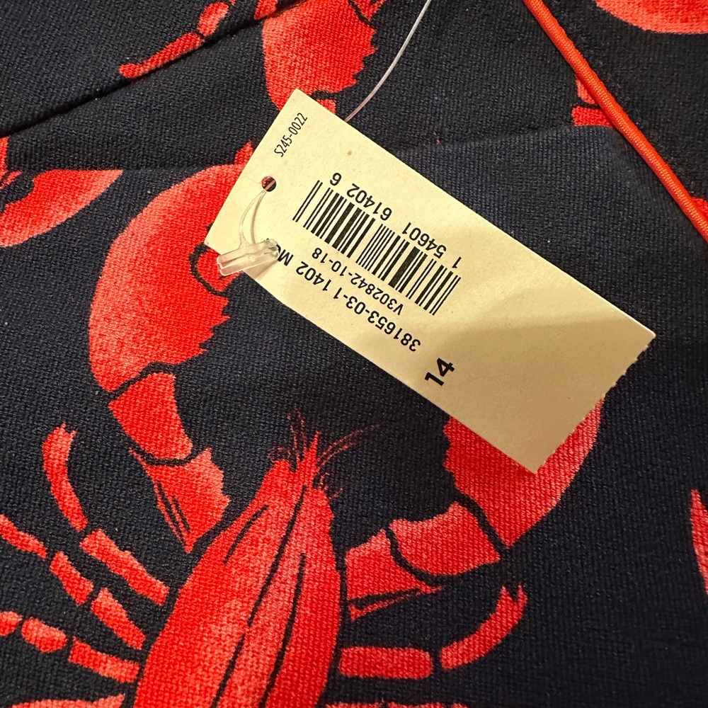 Old Navy Navy Pants with Red Lobster Motif - Picture 4 of 7